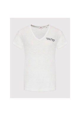 s.Oliver Тишърт 2114792 Бял Regular Fit - Pepit.bg