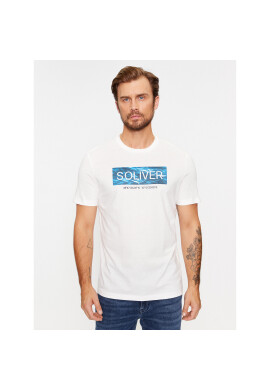 s.Oliver Тишърт 2135685 Бял Regular Fit - Pepit.bg
