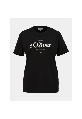 s.Oliver Тишърт 2136463 Черен Regular Fit - Pepit.bg