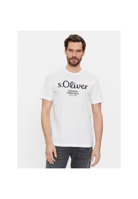 s.Oliver Тишърт 2139909 Бял Regular Fit - Pepit.bg