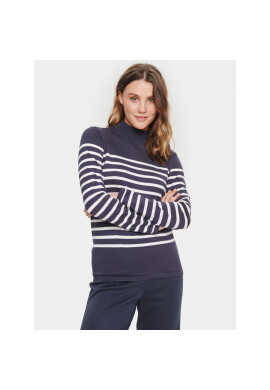 Saint Tropez Пуловер 30512572 Син Classic Fit - Pepit.bg