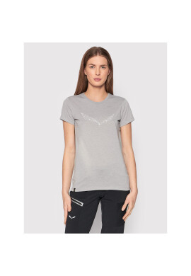 Salewa Тениска от техническо трико Solid Dry 27019 Сив Regular Fit - Pepit.bg