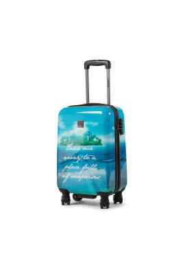 Saxoline Малък твърд куфар Trolley Assorted B23H0.49.09 Син - Pepit.bg