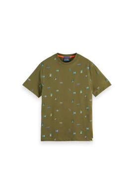 Scotch & Soda Тишърт 169073 Зелен Regular Fit - Pepit.bg