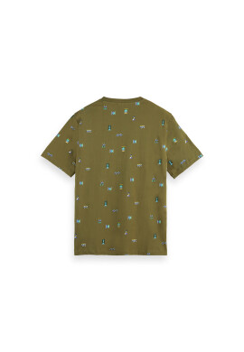 Scotch & Soda Тишърт 169073 Зелен Regular Fit - Pepit.bg