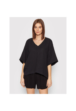 Seafolly Тишърт Double Cloth 54257-TO Черен Oversize - Pepit.bg