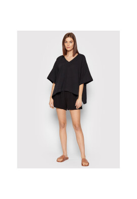 Seafolly Тишърт Double Cloth 54257-TO Черен Oversize - Pepit.bg