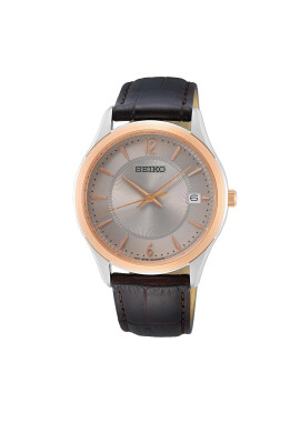 Seiko Часовник Classic SUR422P1 Кафяв - Pepit.bg