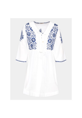 Selmark Лятна рокля BH295 Бял Regular Fit - Pepit.bg