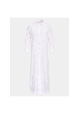 Selmark Рокля тип риза Vestido BC069 Бял Regular Fit - Pepit.bg