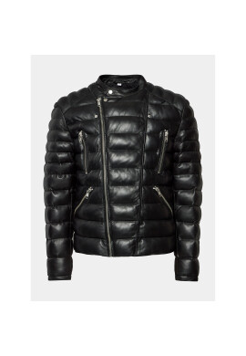 Serge Pariente Кожено яке Gladiator Doudoune Черен Slim Fit - Pepit.bg