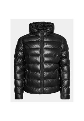 Serge Pariente Кожено яке Warman Черен Slim Fit - Pepit.bg