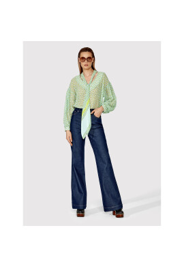 Simple Блуза KOD008 Зелен Relaxed Fit - Pepit.bg