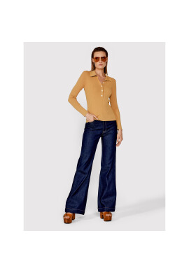 Simple Блуза SWD001 Кафяв Regular Fit - Pepit.bg