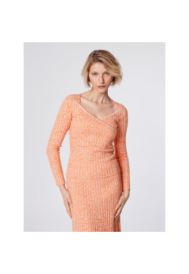 Simple Блуза SWD511-02 Оранжев Slim Fit - Pepit.bg