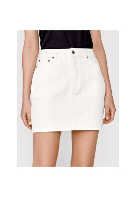 Simple Дънкова пола SDDJ003 Бял Regular Fit - Pepit.bg