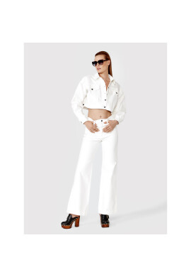 Simple Дънково яке KUD003 Бял Regular Fit - Pepit.bg