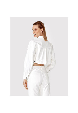 Simple Дънково яке KUD003 Бял Regular Fit - Pepit.bg
