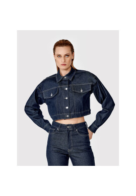Simple Дънково яке KUD009 Тъмносин Regular Fit - Pepit.bg