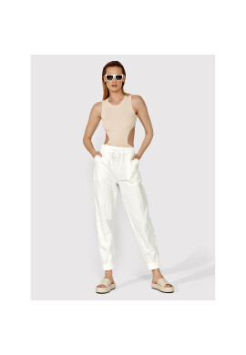 Simple Долнище анцуг SPD012 Бял Relaxed Fit - Pepit.bg