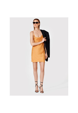 Simple Ежедневна рокля SUD018 Кафяв Regular Fit - Pepit.bg