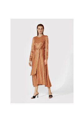 Simple Ежедневна рокля SUD070 Кафяв Regular Fit - Pepit.bg