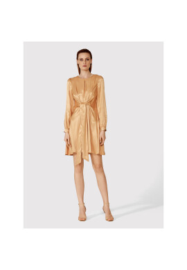 Simple Ежедневна рокля SUD075 Кафяв Regular Fit - Pepit.bg