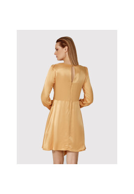 Simple Ежедневна рокля SUD075 Кафяв Regular Fit - Pepit.bg