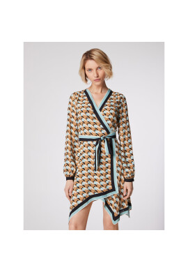 Simple Ежедневна рокля SUD083 Кафяв Regular Fit - Pepit.bg