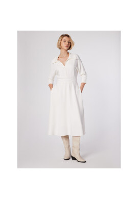 Simple Ежедневна рокля SUD518-01 Бял Regular Fit - Pepit.bg