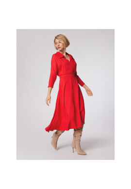 Simple Ежедневна рокля SUD517-02 Червен Regular Fit - Pepit.bg
