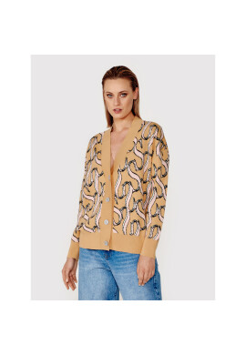 Simple Кардиган SWD018 Кафяв Regular Fit - Pepit.bg