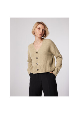 Simple Кардиган SWD512-02 Бежов Relaxed Fit - Pepit.bg