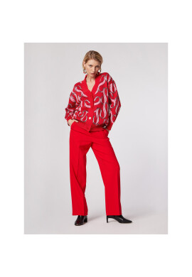 Simple Кардиган SWD514-01 Червен Relaxed Fit - Pepit.bg