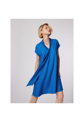 Simple Коктейлна рокля SUD509-03 Син Relaxed Fit - Pepit.bg