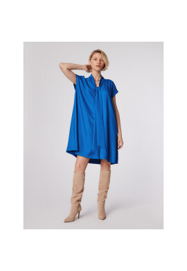 Simple Коктейлна рокля SUD509-03 Син Relaxed Fit - Pepit.bg