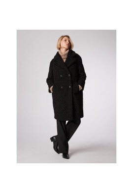 Simple Кожено палто PLD508-01 Черен Relaxed Fit - Pepit.bg
