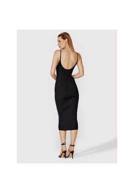 Simple Лятна рокля SUD007 Черен Slim Fit - Pepit.bg