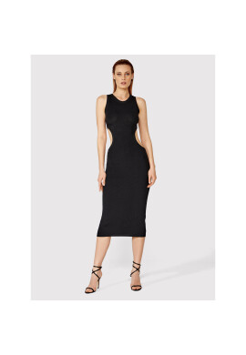 Simple Лятна рокля SUD014 Черен Slim Fit - Pepit.bg