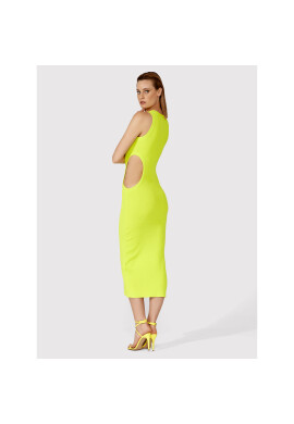 Simple Лятна рокля SUD042 Зелен Slim Fit - Pepit.bg