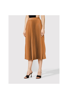 Simple Плисирана пола SDD006 Кафяв Regular Fit - Pepit.bg