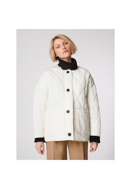 Simple Преходно яке KUD008 Бял Relaxed Fit - Pepit.bg