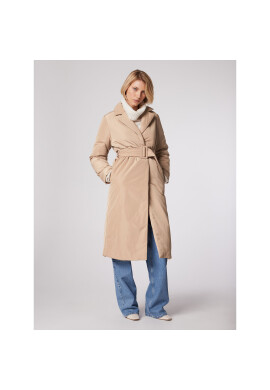 Simple Пухено яке PLD515-02 Бежов Slim Fit - Pepit.bg