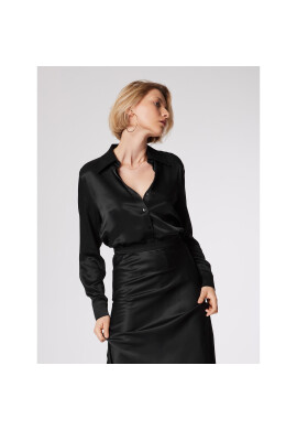 Simple Риза KOD502-01 Черен Relaxed Fit - Pepit.bg