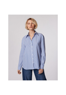 Simple Риза KOD505-01 Син Relaxed Fit - Pepit.bg