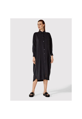 Simple Рокля тип риза SUD016 Черен Relaxed Fit - Pepit.bg