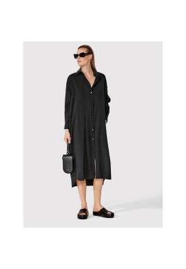 Simple Рокля тип риза SUD016 Черен Relaxed Fit - Pepit.bg