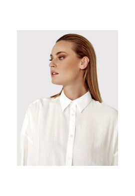 Simple Рокля тип риза SUD017 Бял Relaxed Fit - Pepit.bg