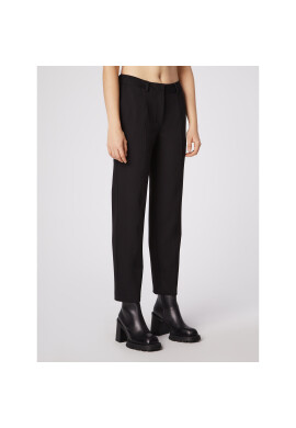 Simple Текстилни панталони SPD506-02 Черен Slim Fit - Pepit.bg