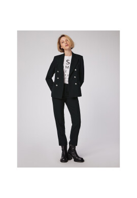 Simple Текстилни панталони SPD506-02 Черен Slim Fit - Pepit.bg